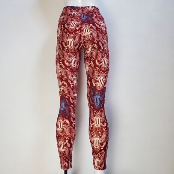 NEW LuLaRoe Red Eagle Leggings - Picture 3 of 8